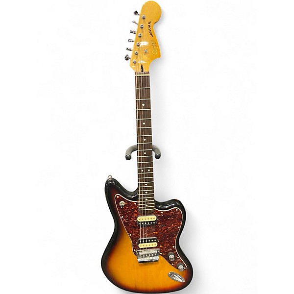 Used 2011 Squier Vintage Modified Jaguar 3 Tone Sunburst Solid Body Electric Guitar