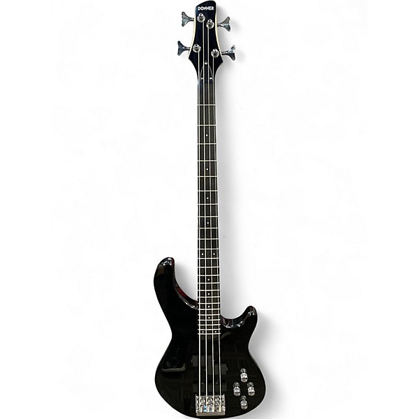 Used Donner Standard Black Electric Bass Guitar