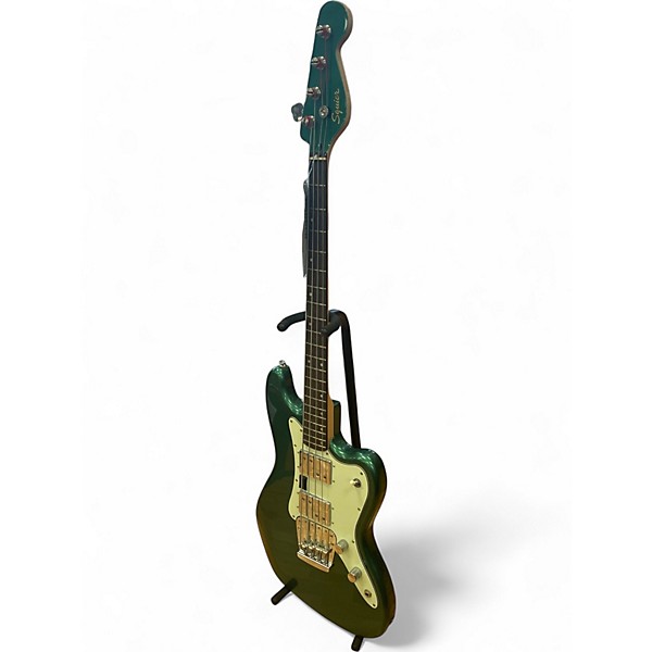 Used Squier Paranormal Rascal Metallic Green Electric Bass Guitar