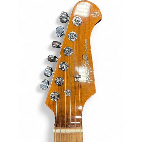 Used Harley Benton PRO SERIES Blue Solid Body Electric Guitar