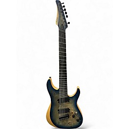 Used Schecter Guitar Research Reaper 7 Satin Sky Burst Solid Body Electric Guitar