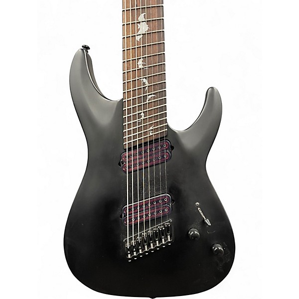 Used Schecter Guitar Research DAMIEN 8 MULTISCALE Satin Black Baritone Guitars