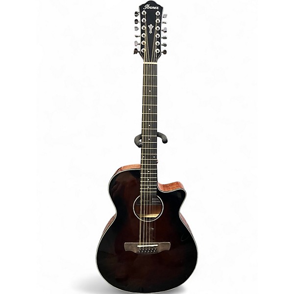 Used Ibanez AEG 12 String Violin Sunburst 12 String Acoustic Guitar