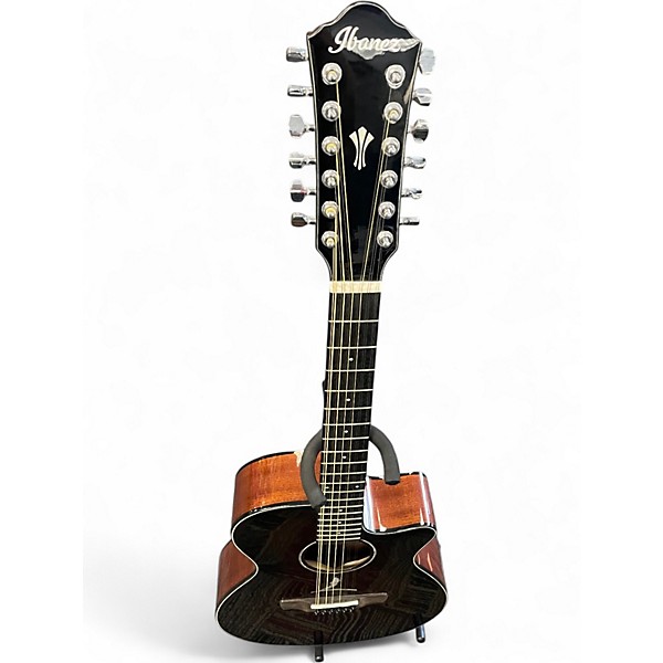 Used Ibanez AEG 12 String Violin Sunburst 12 String Acoustic Guitar