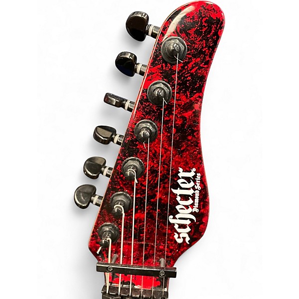 Used Schecter Guitar Research Sun Valley Super Shredder FR S Sustaniac RED REIGN Solid Body Electric Guitar