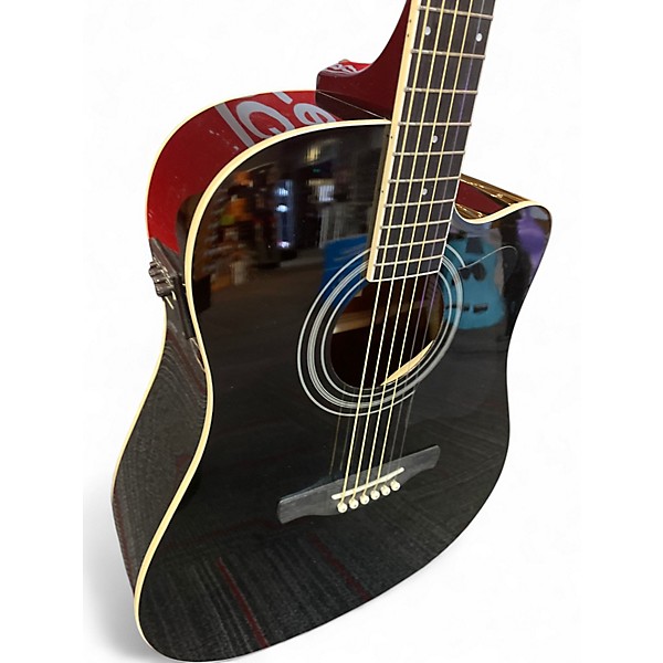 Used Ibanez V70CE Black Acoustic Electric Guitar