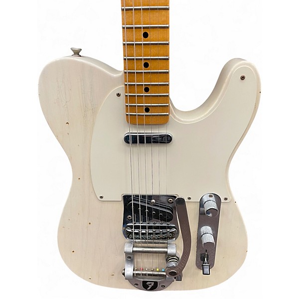 Used Fender Custom Shop Telecaster Worn White Solid Body Electric Guitar