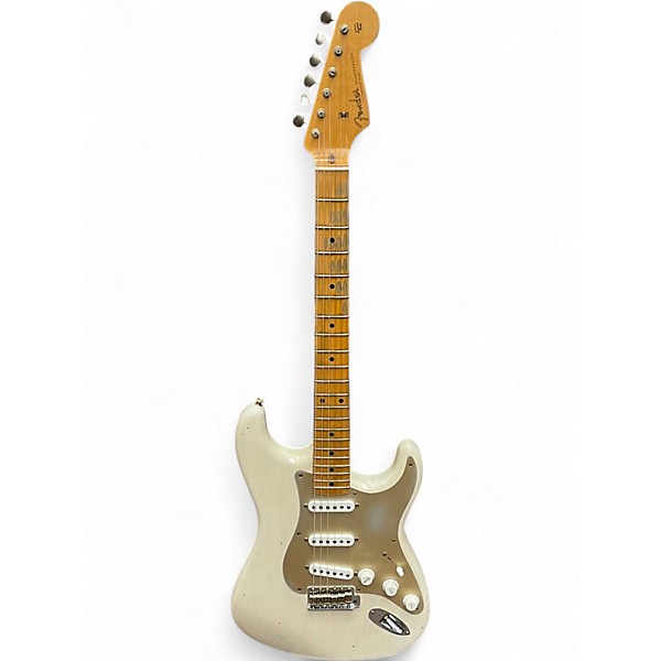 Used Fender Custom Shop Stratocaster Worn White Solid Body Electric Guitar