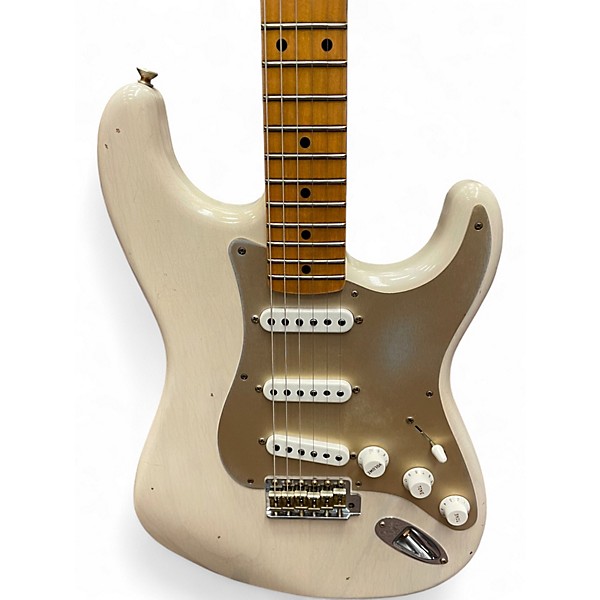 Used Fender Custom Shop Stratocaster Worn White Solid Body Electric Guitar