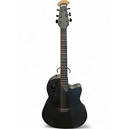 Used Ovation 2078TX Elite T Black Acoustic Electric Guitar