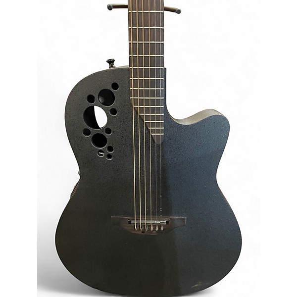 Used Ovation 2078TX Elite T Black Acoustic Electric Guitar