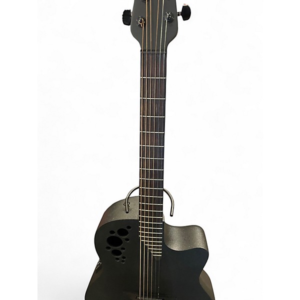 Used Ovation 2078TX Elite T Black Acoustic Electric Guitar