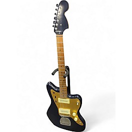 Used Unbranded PARTSCASTER Midnight Blue Metallic Solid Body Electric Guitar