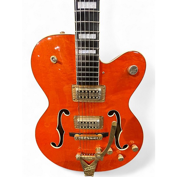 Used 2010s Gretsch Guitars G6120 Chet Atkins Signature Orange Hollow Body Electric Guitar