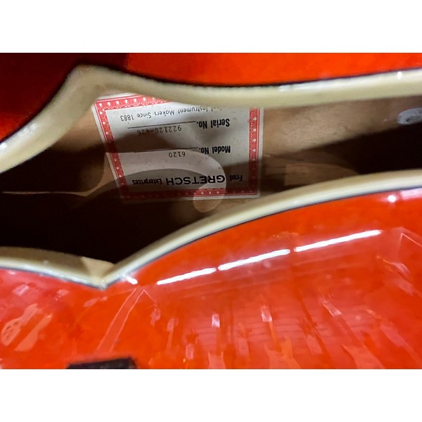 Used 2010s Gretsch Guitars G6120 Chet Atkins Signature Orange Hollow Body Electric Guitar
