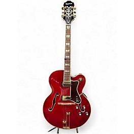 Used 2023 Epiphone BROADWAY Trans Crimson Red Acoustic Electric Guitar