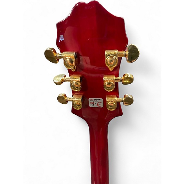 Used 2023 Epiphone BROADWAY Trans Crimson Red Acoustic Electric Guitar