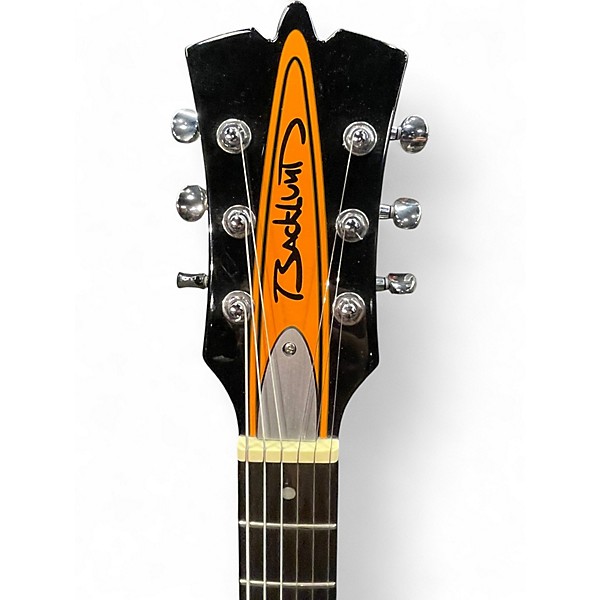 Used 2019 Eastwood ROCKER BOX II BLACK AND ORANGE Hollow Body Electric Guitar