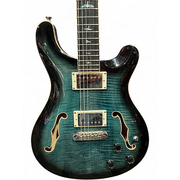 Used PRS SE Hollowbody II Piezo PEACOCK BLUE Hollow Body Electric Guitar