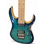 Used Ibanez RG752AHM Prestige 7 String Nebula Green Burst Solid Body Electric Guitar