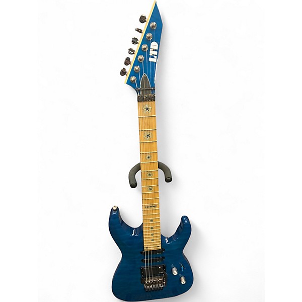 Used ESP LTD MH103QM Trans Blue Solid Body Electric Guitar