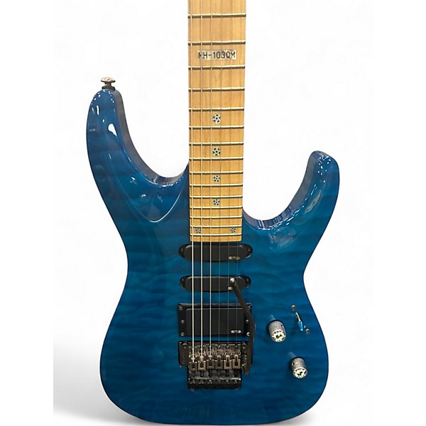 Used ESP LTD MH103QM Trans Blue Solid Body Electric Guitar