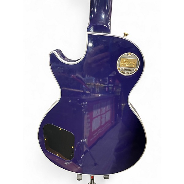 Used 2016 Gibson Les Paul Custom 5A Quilt Top Trans Blue Solid Body Electric Guitar