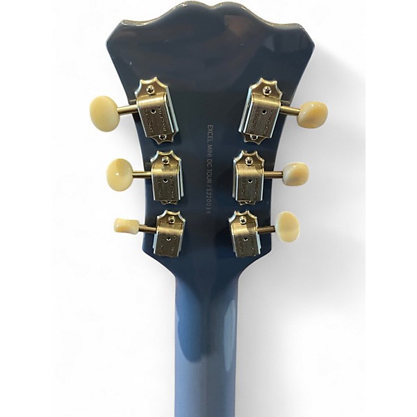 Used D'Angelico Excel Mini DC Tour Slate Blue Hollow Body Electric Guitar