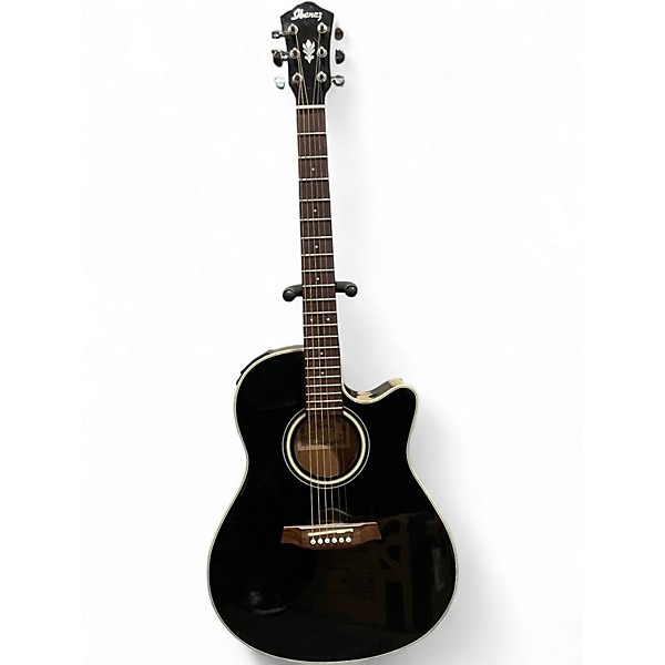 Used Ibanez AE16-OP-02 Black Acoustic Electric Guitar