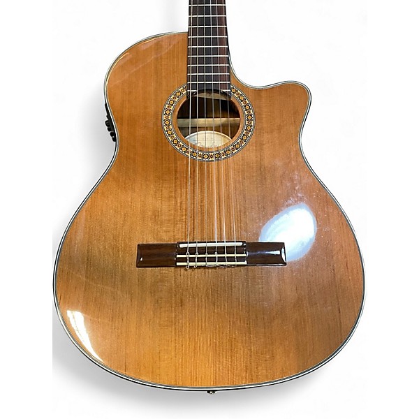 Used Fender CN-240SCE Thinline Natural Classical Acoustic Electric Guitar