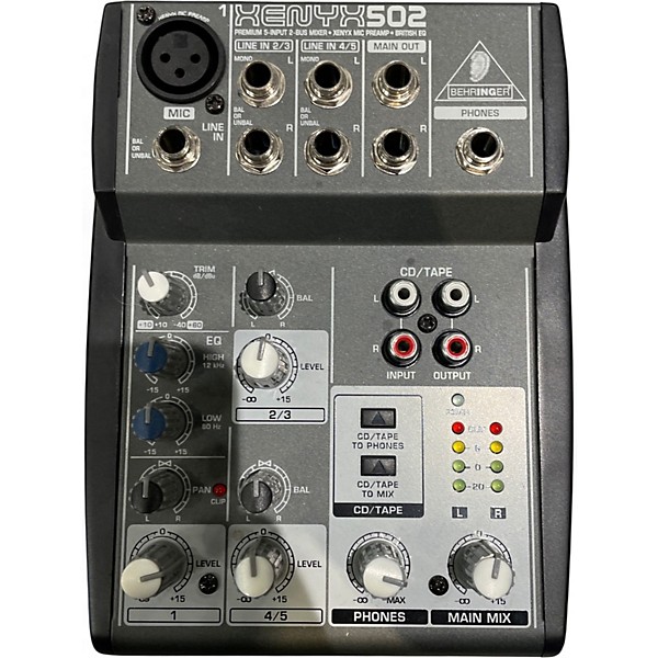 Used Behringer xenyx502 Unpowered Mixer