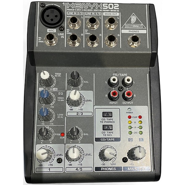 Used Behringer xenyx502 Unpowered Mixer