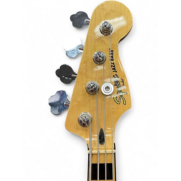Used 2014 Squier Vintage Modified 70S Jazz Bass Candy Apple Red Electric Bass Guitar