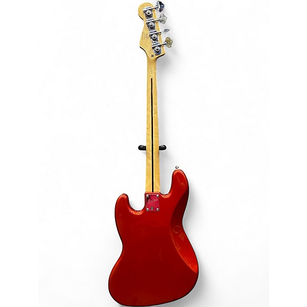 Used 2014 Squier Vintage Modified 70S Jazz Bass Candy Apple Red Electric Bass Guitar