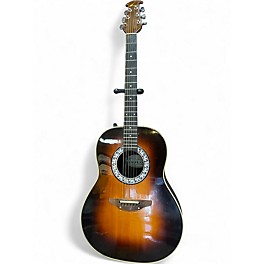 Used Ovation Acoustic Electric 2 Tone Sunburst Acoustic Electric Guitar
