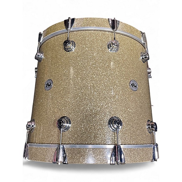 Used DW 22in COLLECTOR'S BASS DRUM GOLD GLASS Drum