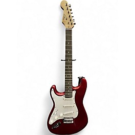 Used Dlaso STRAT COPY (LEFTY) Candy Apple Red Solid Body Electric Guitar