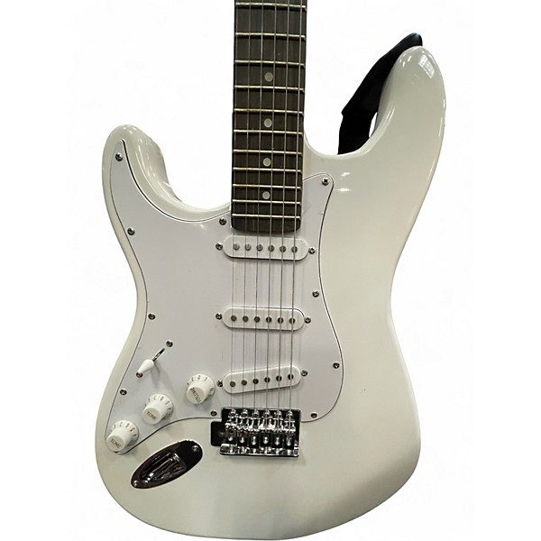 Used Dlaso STRAT COPY (LEFT HANDED) Olympic White Solid Body Electric Guitar