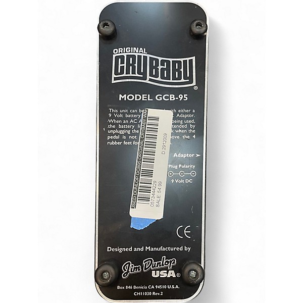 Used Dunlop GCB95 Original Crybaby Wah Effect Pedal