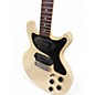 Vintage 1970s Unbranded Double Cut Electric Guitar Olympic White Solid Body Electric Guitar