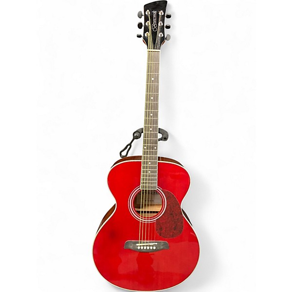Used Brunswick bf200r Red Acoustic Guitar