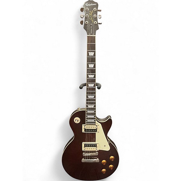 Used 2016 Epiphone Les Paul Traditional PRO II Wine Red Solid Body Electric Guitar