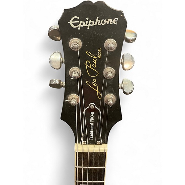 Used 2016 Epiphone Les Paul Traditional PRO II Wine Red Solid Body Electric Guitar