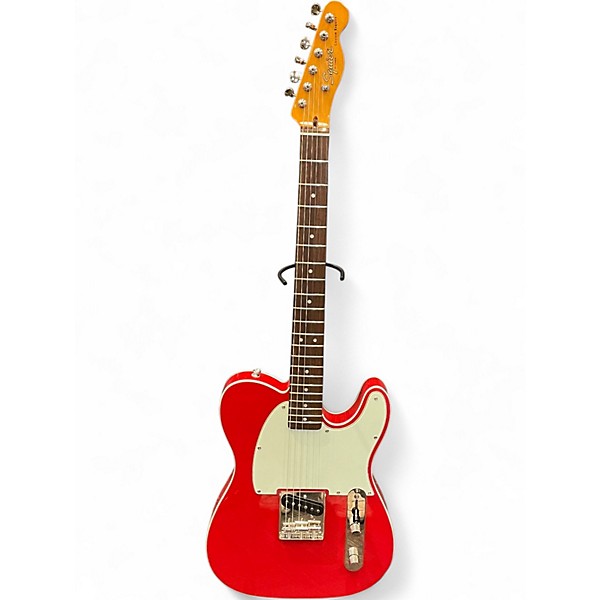 Used Squier CLASSIC VIBE CUSTOM ESQUIRE Fiesta Red Solid Body Electric Guitar