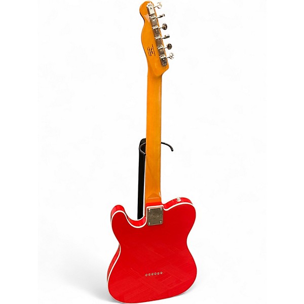 Used Squier CLASSIC VIBE CUSTOM ESQUIRE Fiesta Red Solid Body Electric Guitar