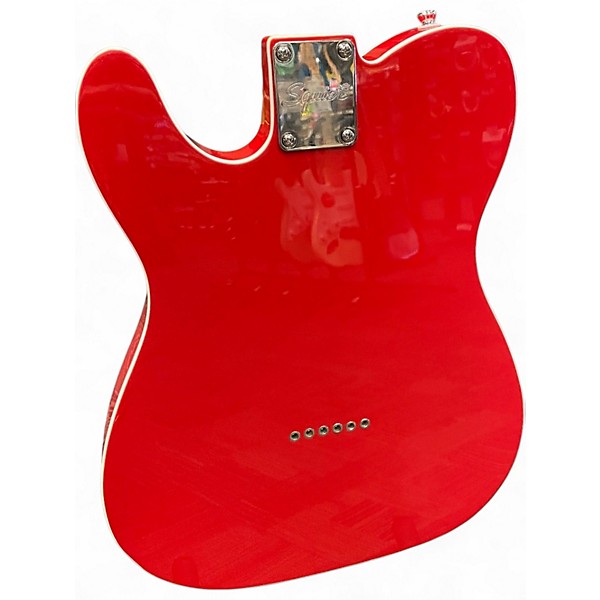 Used Squier CLASSIC VIBE CUSTOM ESQUIRE Fiesta Red Solid Body Electric Guitar