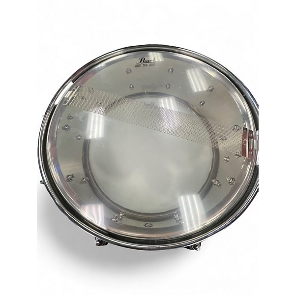 Used Pearl 14in Steel Shell Silver Drum