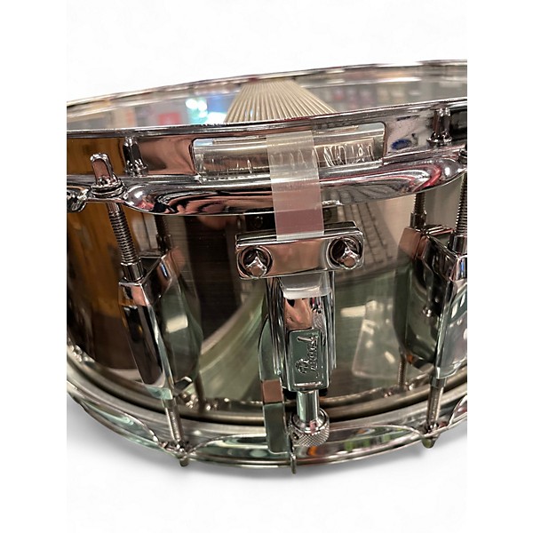 Used Pearl 14in Steel Shell Silver Drum