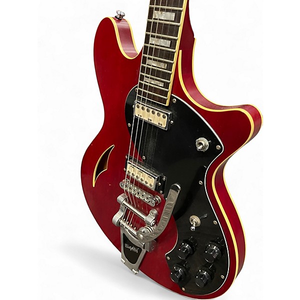 Used Schecter T S/H 1 RED Hollow Body Electric Guitar