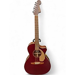 Used Fender Newporter Player Midnight Wine Acoustic Electric Guitar